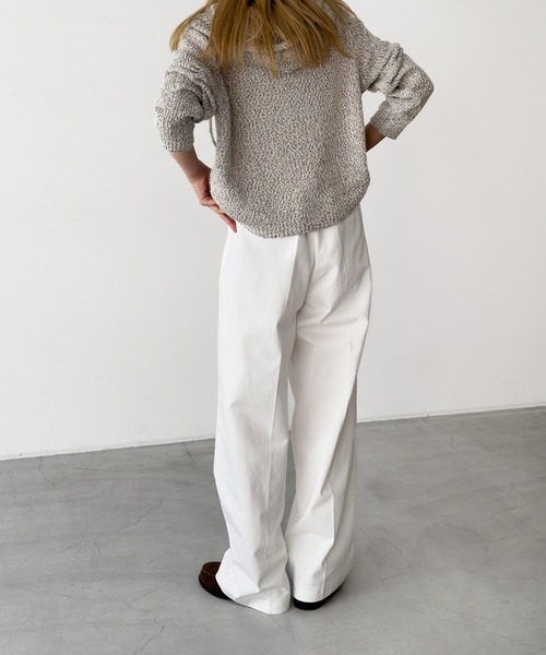 CANAL JEAN（キャナルジーン）の「El mar　コットンツータックパンツ（その他パンツ・レディース・ネイビー/ベージュ/アイボリー・SMALL/MEDIUM）」の18枚目の写真