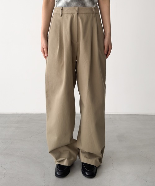 CANAL JEAN（キャナルジーン）の「El mar　コットンツータックパンツ（その他パンツ・レディース・ネイビー/ベージュ/アイボリー・SMALL/MEDIUM）」の8枚目の写真