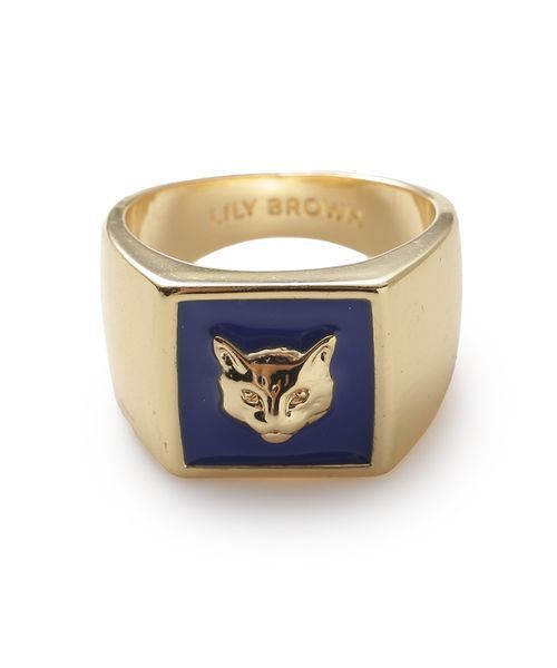 LILY BROWN（リリーブラウン）の「CATモチーフリング（リング・レディース・ブルー/ブラック/ホワイト・F）」の3枚目の写真
