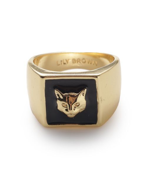 LILY BROWN（リリーブラウン）の「CATモチーフリング（リング・レディース・ブルー/ブラック/ホワイト・F）」の2枚目の写真