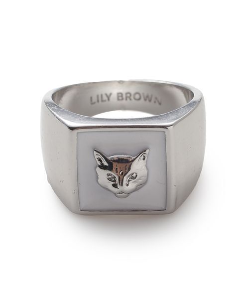 LILY BROWN（リリーブラウン）の「CATモチーフリング（リング・レディース・ブルー/ブラック/ホワイト・F）」の4枚目の写真