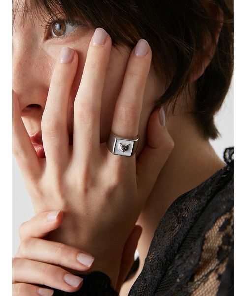 LILY BROWN（リリーブラウン）の「CATモチーフリング（リング・レディース・ブルー/ブラック/ホワイト・F）」の8枚目の写真