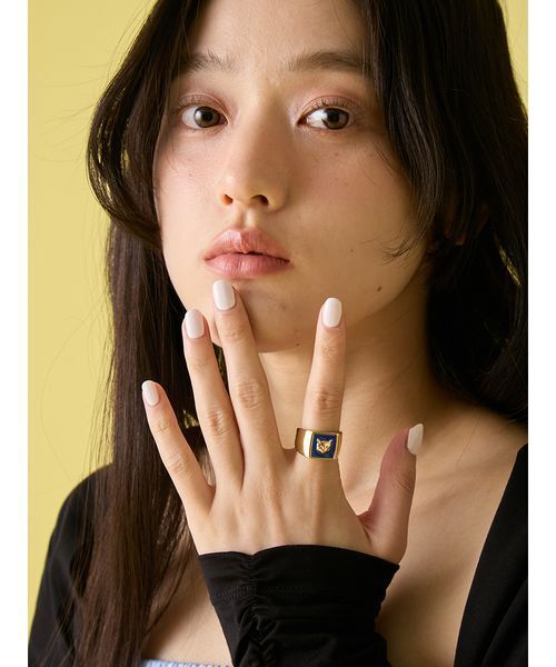 LILY BROWN（リリーブラウン）の「CATモチーフリング（リング・レディース・ブルー/ブラック/ホワイト・F）」の10枚目の写真