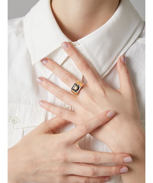 LILY BROWN（リリーブラウン）の「CATモチーフリング（リング・レディース・ブルー/ブラック/ホワイト・F）」の11枚目の写真