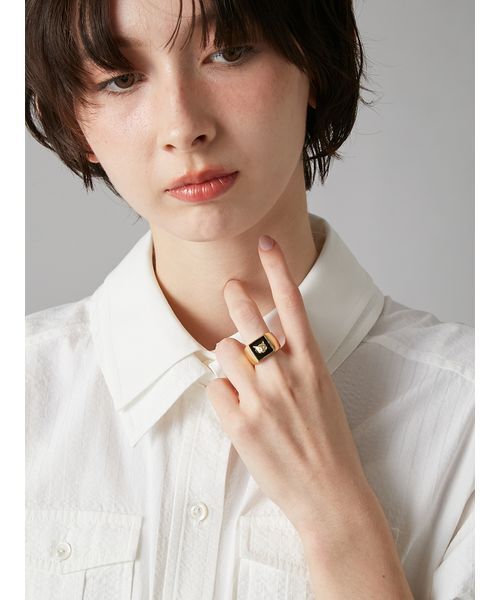 LILY BROWN（リリーブラウン）の「CATモチーフリング（リング・レディース・ブルー/ブラック/ホワイト・F）」の12枚目の写真