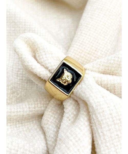 LILY BROWN（リリーブラウン）の「CATモチーフリング（リング・レディース・ブルー/ブラック/ホワイト・F）」の13枚目の写真