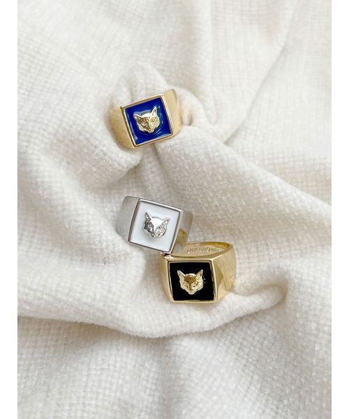 LILY BROWN（リリーブラウン）の「CATモチーフリング（リング・レディース・ブルー/ブラック/ホワイト・F）」の14枚目の写真