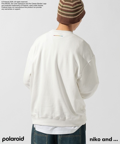 niko and...（ニコアンド）の「【Polaroid(ポラロイド)】プリントプルオーバー（Tシャツ/カットソー・メンズ・ライトグレー/オフホワイト/ブルー・MEDIUM/LARGE）」の17枚目の写真