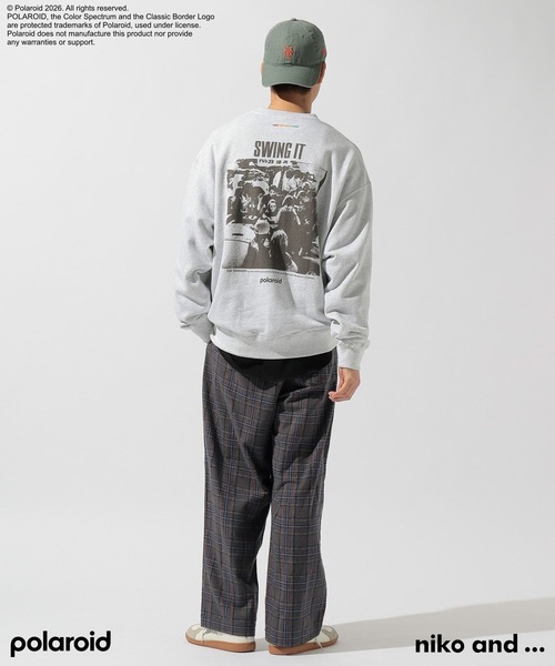 niko and...（ニコアンド）の「【Polaroid(ポラロイド)】プリントプルオーバー（Tシャツ/カットソー・メンズ・ライトグレー/オフホワイト/ブルー・MEDIUM/LARGE）」の20枚目の写真