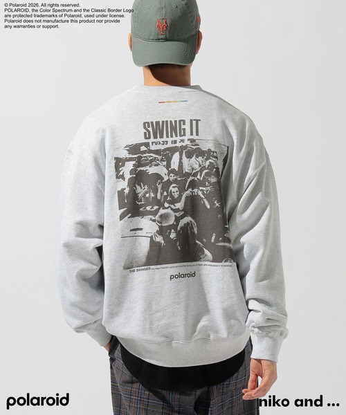 niko and...（ニコアンド）の「【Polaroid(ポラロイド)】プリントプルオーバー（Tシャツ/カットソー・メンズ・ライトグレー/オフホワイト/ブルー・MEDIUM/LARGE）」の22枚目の写真