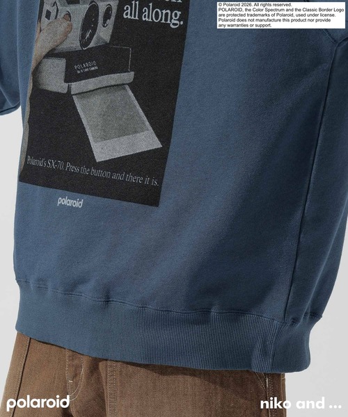 niko and...（ニコアンド）の「【Polaroid(ポラロイド)】プリントプルオーバー（Tシャツ/カットソー・メンズ・ライトグレー/オフホワイト/ブルー・MEDIUM/LARGE）」の10枚目の写真