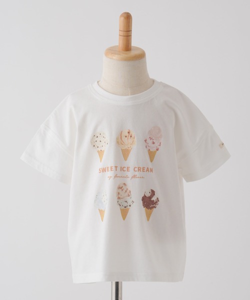 PUPPAPUPO(プッパプーポ)の「【接触冷感】 半袖 Tシャツ(Tシャツ/カットソー・キッズ・グレイッシュベージュ/アイボリー/オートミール/イエロー/ホワイト・110/100/90/80)」の11枚目の写真