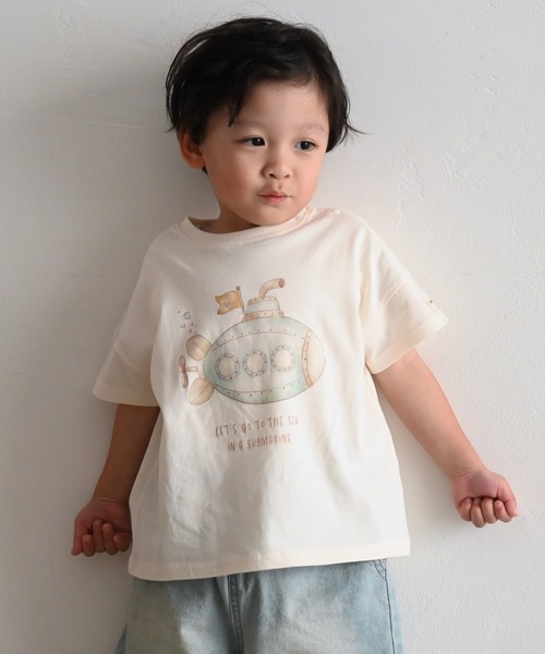 PUPPAPUPO(プッパプーポ)の「【接触冷感】 半袖 Tシャツ(Tシャツ/カットソー・キッズ・グレイッシュベージュ/アイボリー/オートミール/イエロー/ホワイト・110/100/90/80)」の15枚目の写真
