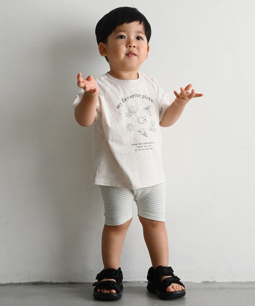PUPPAPUPO(プッパプーポ)の「【接触冷感】 半袖 Tシャツ(Tシャツ/カットソー・キッズ・グレイッシュベージュ/アイボリー/オートミール/イエロー/ホワイト・110/100/90/80)」の17枚目の写真