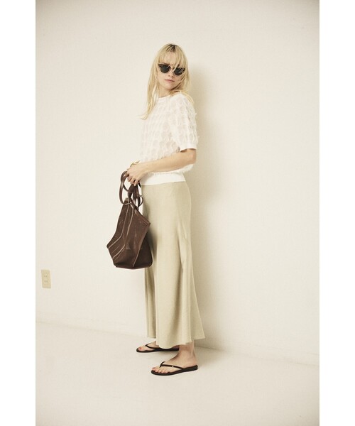 Rouge vif Anna（ルージュヴィフアンナ）の「ドットシアーフリンジニット（ニット/セーター・レディース・オフホワイト/ブラック/モスグリーン・フリー）」の7枚目の写真