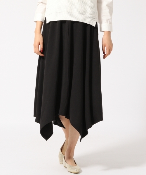GLOBAL WORK(グローバルワーク)の「スソアシメロングスカート/708542(スカート・レディース・ネイビー/ブラック/グレー・MEDIUM/LARGE)」の2枚目の写真