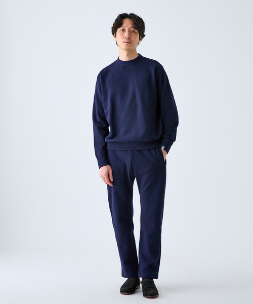 美品 ループウィラー L LOWERCASE 別注 Vガゼット スウェット 濃紺 