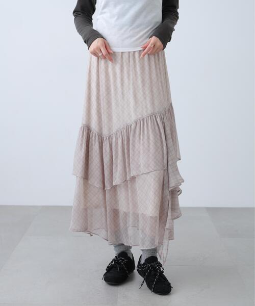 FREE'S MART（フリーズマート）の「◆アソートイレヘムフリルスカート（スカート・レディース・ブラック系その他/ベージュ系その他2/ホワイト系その他・MEDIUM/SMALL）」の3枚目の写真