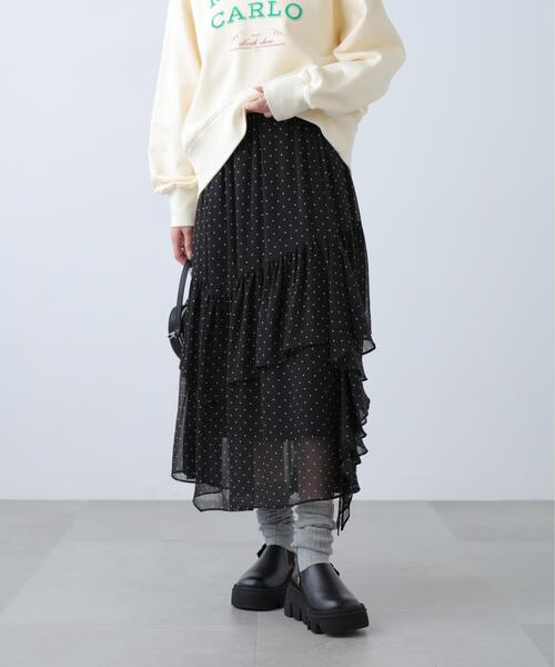 FREE'S MART（フリーズマート）の「◆アソートイレヘムフリルスカート（スカート・レディース・ブラック系その他/ベージュ系その他2/ホワイト系その他・MEDIUM/SMALL）」の5枚目の写真