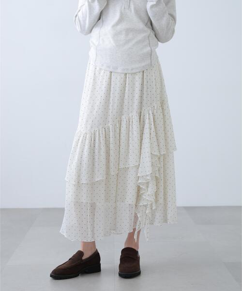 FREE'S MART（フリーズマート）の「◆アソートイレヘムフリルスカート（スカート・レディース・ブラック系その他/ベージュ系その他2/ホワイト系その他・MEDIUM/SMALL）」の15枚目の写真