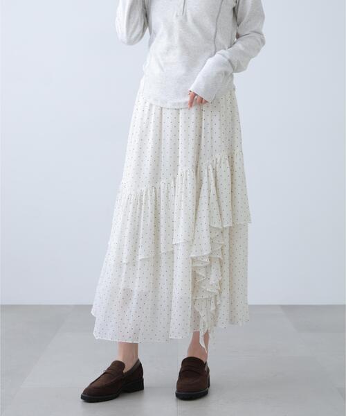 FREE'S MART（フリーズマート）の「◆アソートイレヘムフリルスカート（スカート・レディース・ブラック系その他/ベージュ系その他2/ホワイト系その他・MEDIUM/SMALL）」の16枚目の写真