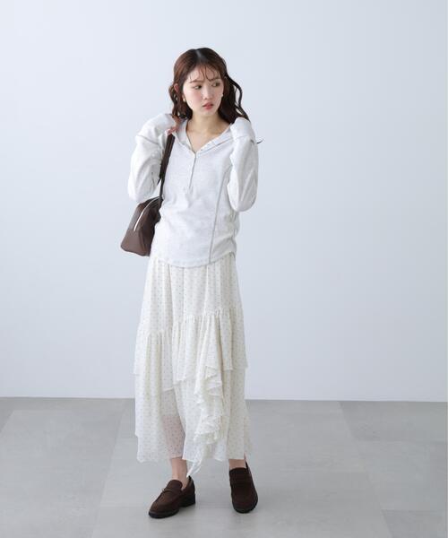 FREE'S MART（フリーズマート）の「◆アソートイレヘムフリルスカート（スカート・レディース・ブラック系その他/ベージュ系その他2/ホワイト系その他・MEDIUM/SMALL）」の17枚目の写真