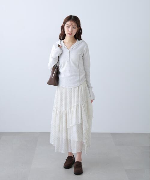 FREE'S MART（フリーズマート）の「◆アソートイレヘムフリルスカート（スカート・レディース・ブラック系その他/ベージュ系その他2/ホワイト系その他・MEDIUM/SMALL）」の18枚目の写真