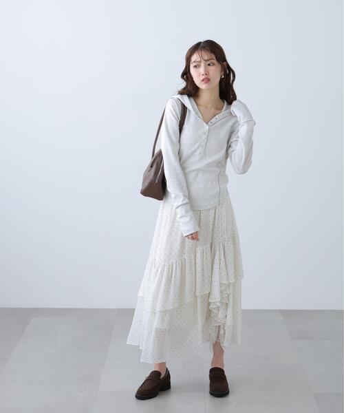 FREE'S MART（フリーズマート）の「◆アソートイレヘムフリルスカート（スカート・レディース・ブラック系その他/ベージュ系その他2/ホワイト系その他・MEDIUM/SMALL）」の19枚目の写真