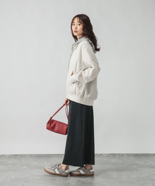 GLOBAL WORK（グローバルワーク）の「セルフカットプリーツナロースカート/638731（スカート・レディース・ライトベージュ/グレー系その他/ブラック/ダークブラウン・REGULAR/SHORT）」の6枚目の写真