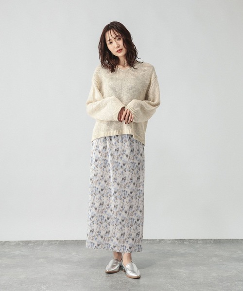 GLOBAL WORK（グローバルワーク）の「セルフカットプリーツナロースカート/638731（スカート・レディース・ライトベージュ/グレー系その他/ブラック/ダークブラウン・REGULAR/SHORT）」の13枚目の写真