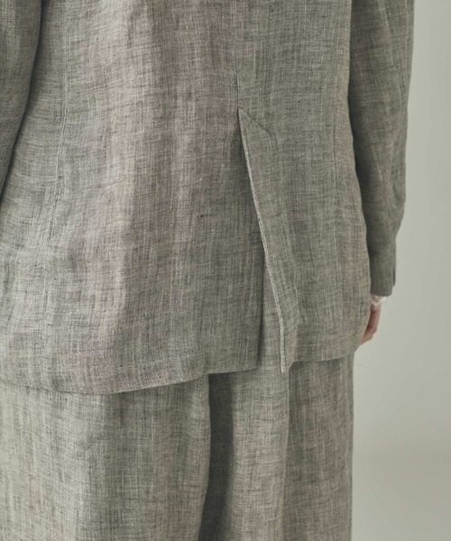 Curensology（カレンソロジー）の「Curensology(カレンソロジー)/＜C.S.G＞ダブルリネンジャケット（テーラードジャケット・レディース・ベージュ・FREE）」の12枚目の写真