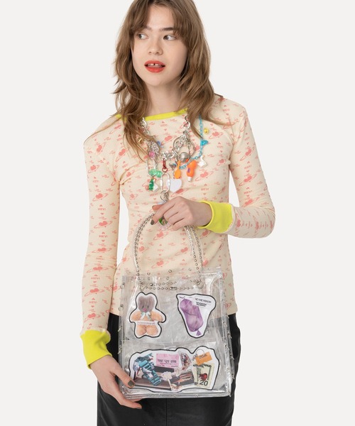 HEY!MrsROSE(ヘイミセスローズ)の「HEY! Mrs ROSE(ヘイ!ミセスローズ)Pockets BAG(トートバッグ・レディース・ピンク/クリア・FREE)」の4枚目の写真