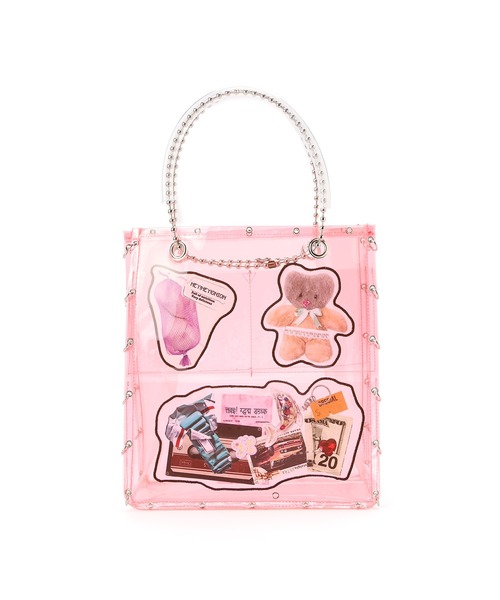 HEY!MrsROSE(ヘイミセスローズ)の「HEY! Mrs ROSE(ヘイ!ミセスローズ)Pockets BAG(トートバッグ・レディース・ピンク/クリア・FREE)」の19枚目の写真
