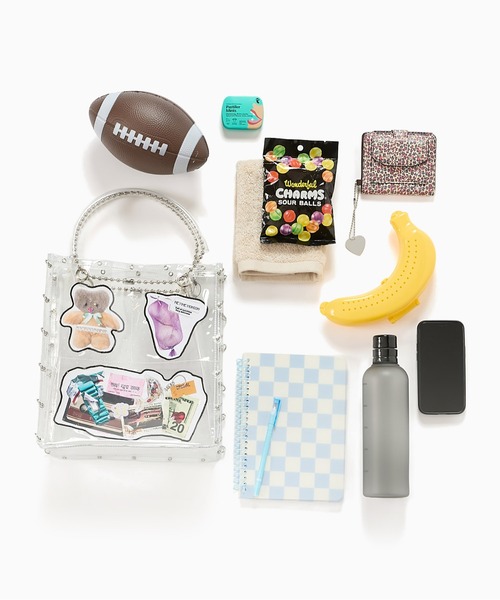 HEY!MrsROSE(ヘイミセスローズ)の「HEY! Mrs ROSE(ヘイ!ミセスローズ)Pockets BAG(トートバッグ・レディース・ピンク/クリア・FREE)」の17枚目の写真