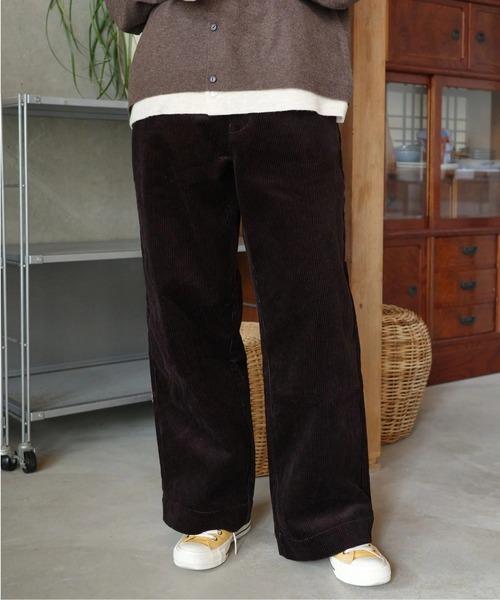 skoool(スクール)の「コーデュロイスラックス/ヒップ刺繍デザイン × コットン100%素材(その他パンツ・メンズ・ネイビー/ブラウン・SMALL/MEDIUM/LARGE)」の3枚目の写真