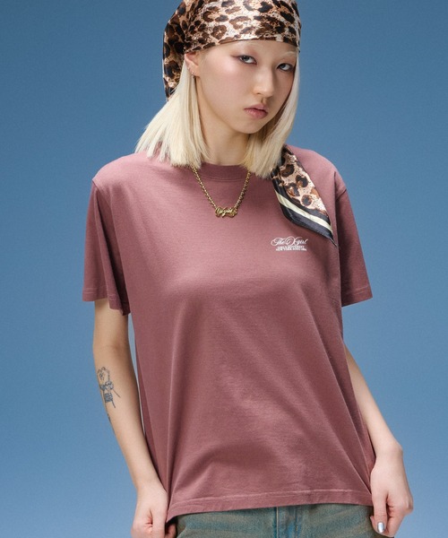 X-girl（エックスガール）の「BUTTERFLY AND LOGO S/S TEE（Tシャツ/カットソー・レディース・ブラック/ホワイト/ブラウン・S/M/L）」の4枚目の写真