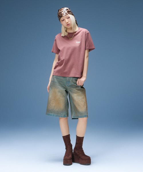 X-girl（エックスガール）の「BUTTERFLY AND LOGO S/S TEE（Tシャツ/カットソー・レディース・ブラック/ホワイト/ブラウン・S/M/L）」の5枚目の写真