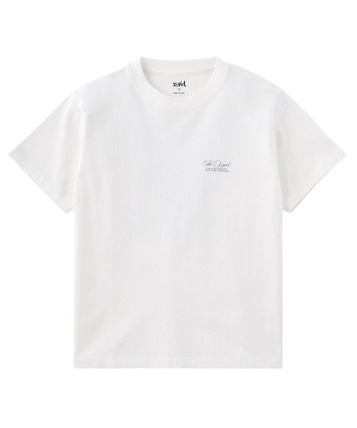 X-girl（エックスガール）の「BUTTERFLY AND LOGO S/S TEE（Tシャツ/カットソー・レディース・ブラック/ホワイト/ブラウン・S/M/L）」の8枚目の写真