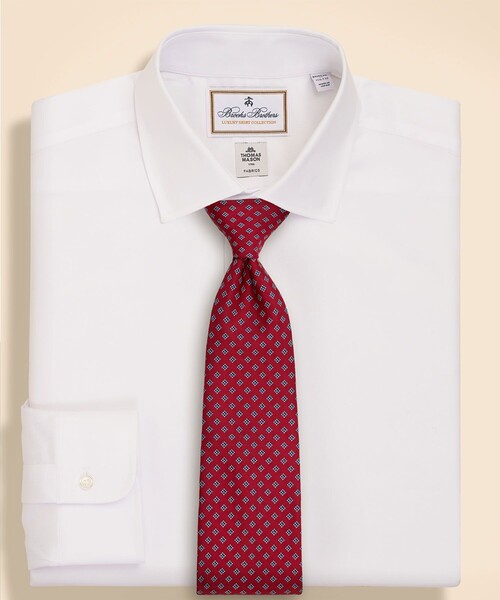 BROOKS BROTHERS(ブルックスブラザーズ)の「ラグジュアリー コットンロイヤルオックスフォード フレンチプラケット ドレスシャツ Regular Fit(ビジネスシャツ・メンズ・ホワイト・14 1/2-31/15 1/2-32/16-33/16 1/2-33/17-34/15-32)」の1枚目の写真