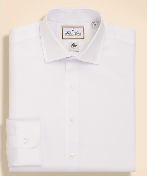 BROOKS BROTHERS(ブルックスブラザーズ)の「ラグジュアリー コットンロイヤルオックスフォード フレンチプラケット ドレスシャツ Regular Fit(ビジネスシャツ・メンズ・ホワイト・14 1/2-31/15 1/2-32/16-33/16 1/2-33/17-34/15-32)」の2枚目の写真