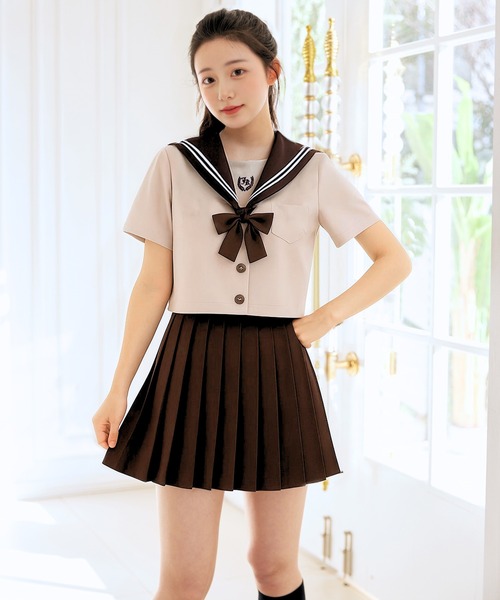 セール】【制服コスプレ3点セット】クラシックカラーセーラー服 半袖