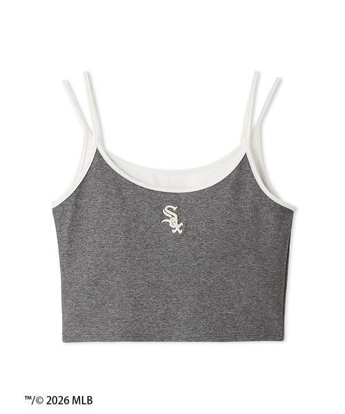 SNIDEL(スナイデル)の「【MLB】レイヤードカップイントップス(キャミソール・レディース・グレー/ネイビー/バーガンディー・F)」の1枚目の写真