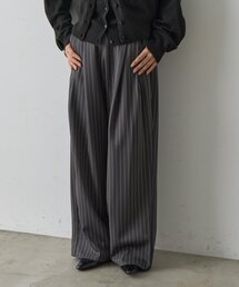 goocy（グーシー）の「【ロングシーズン着用可能！】ストライプツータックパンツ（その他パンツ）」