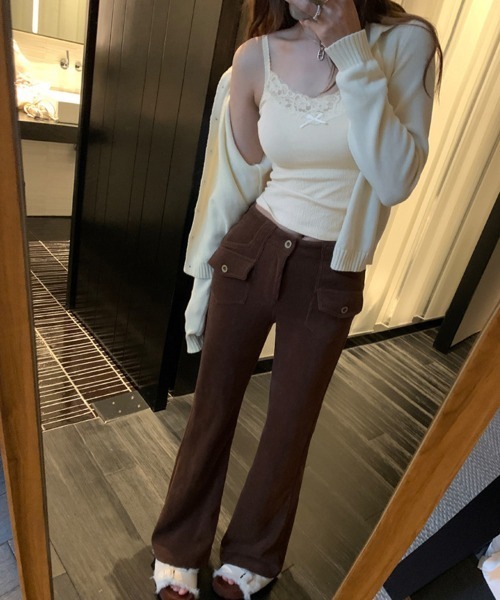 Miniministore(ミニミニストア)の「レースキャミソールカップ付きインナー夏服(キャミソール・レディース・ブラック/アイボリー/ピンク/ホワイト・FREE)」の9枚目の写真