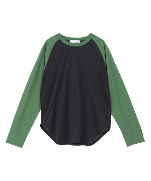 SOFFITTO（ソフィット）の「【A_/エース】カーブヘムベースボールTシャツ（Tシャツ/カットソー・レディース・ネイビー/オフホワイト・FREE）」の10枚目の写真