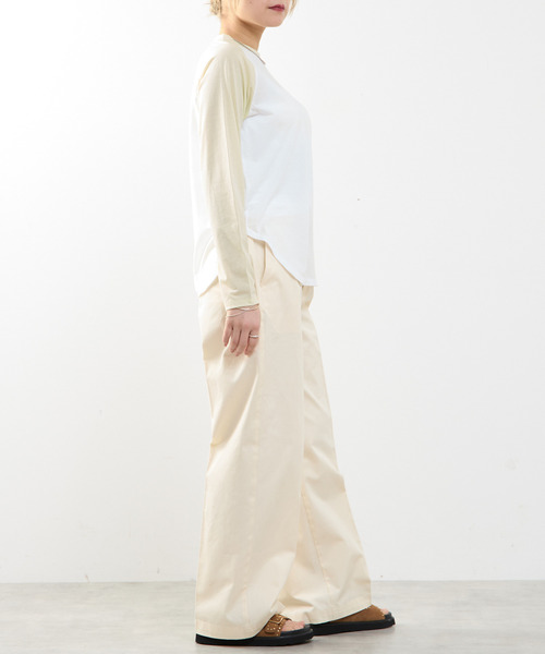 SOFFITTO（ソフィット）の「【A_/エース】カーブヘムベースボールTシャツ（Tシャツ/カットソー・レディース・ネイビー/オフホワイト・FREE）」の14枚目の写真