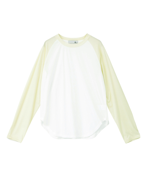 SOFFITTO（ソフィット）の「【A_/エース】カーブヘムベースボールTシャツ（Tシャツ/カットソー・レディース・ネイビー/オフホワイト・FREE）」の18枚目の写真