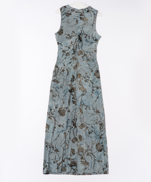 Desigual（デシグアル）の「ボタニカル総柄ロングワンピース（ワンピース・レディース・ブルー・S/M/L/XL/XS）」の4枚目の写真