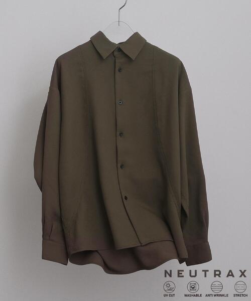 tk.TAKEO KIKUCHI(ティーケータケオキクチ)の「【UVカット/ストレッチ】NEUTRAXシリーズ 長袖シャツ(シャツ/ブラウス・メンズ・グレー/ブラック/ブラウン系その他・03/01/02)」の3枚目の写真