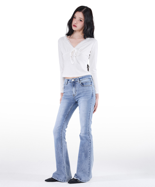 ALKI ALKA(アルキアルカ)の「Lace Trim Long Sleeve (Ivory)(Tシャツ/カットソー・レディース・アイボリー・FREE)」の3枚目の写真